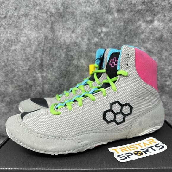 Rudis Colt 2.0 Wrestling Shoes Mens Size 13 Magenta Lime Gray - Picture 1 of 10